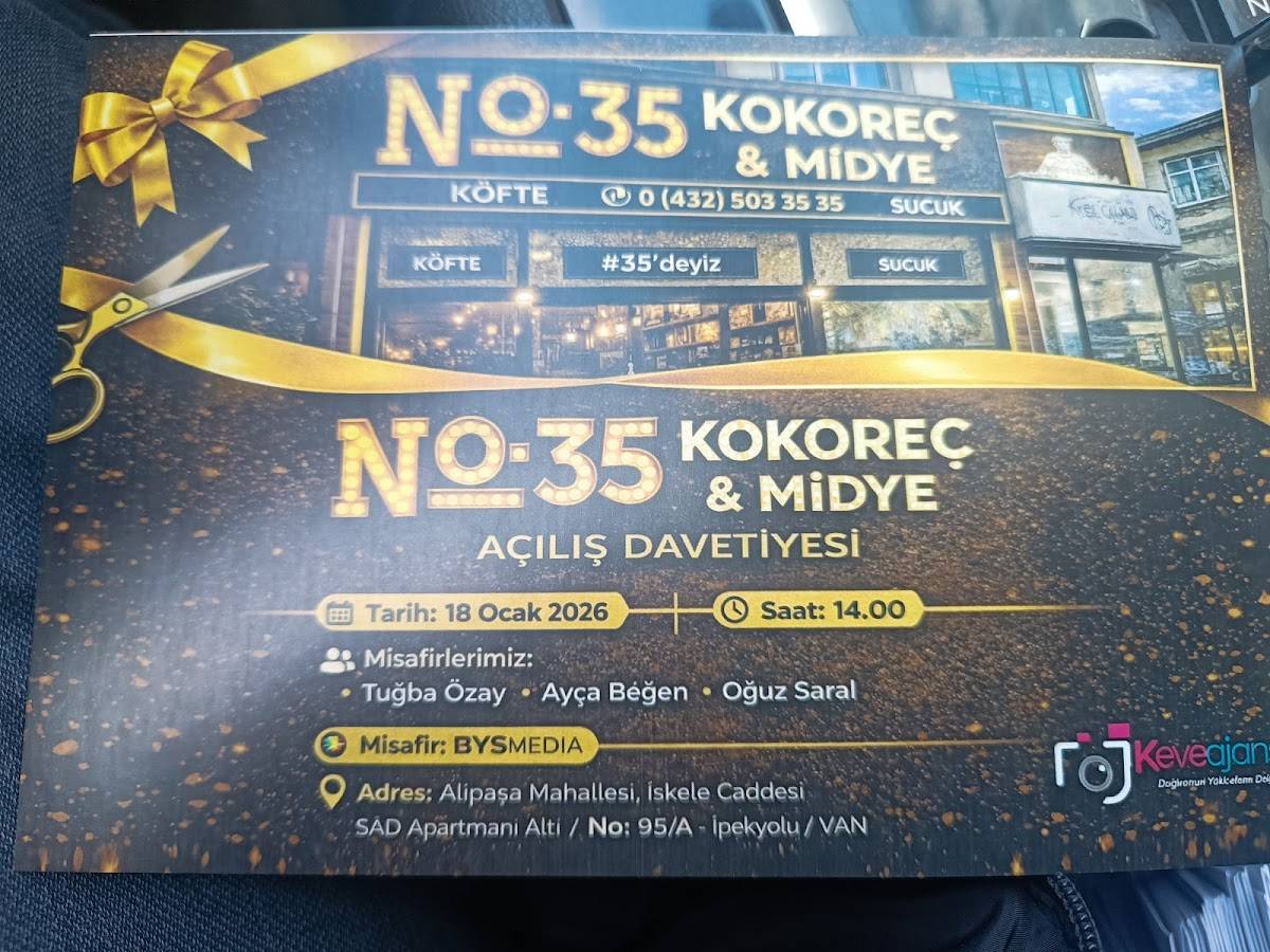 No35 kokoreç midye меню