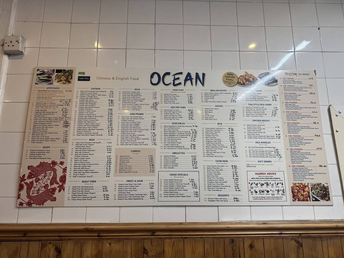 Ocean меню