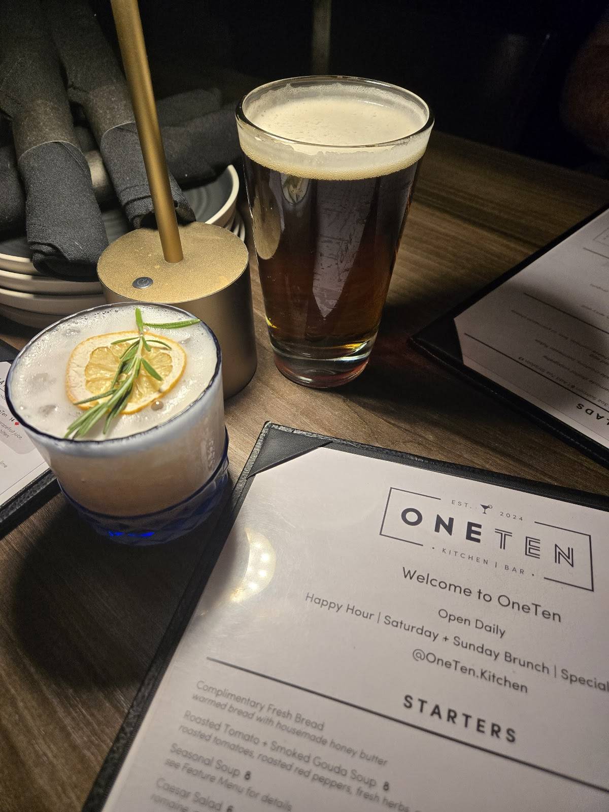 OneTen Kitchen + Bar меню