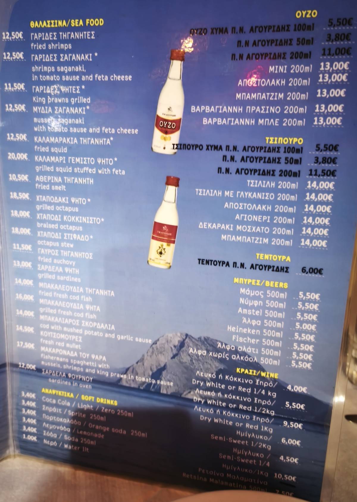 Opatha меню