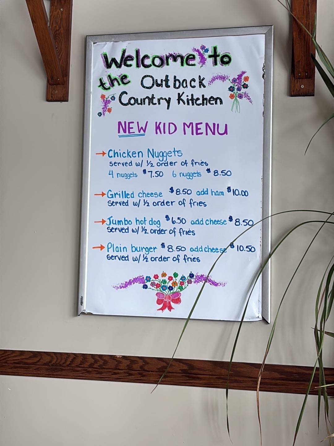 Outback Country Kitchen меню
