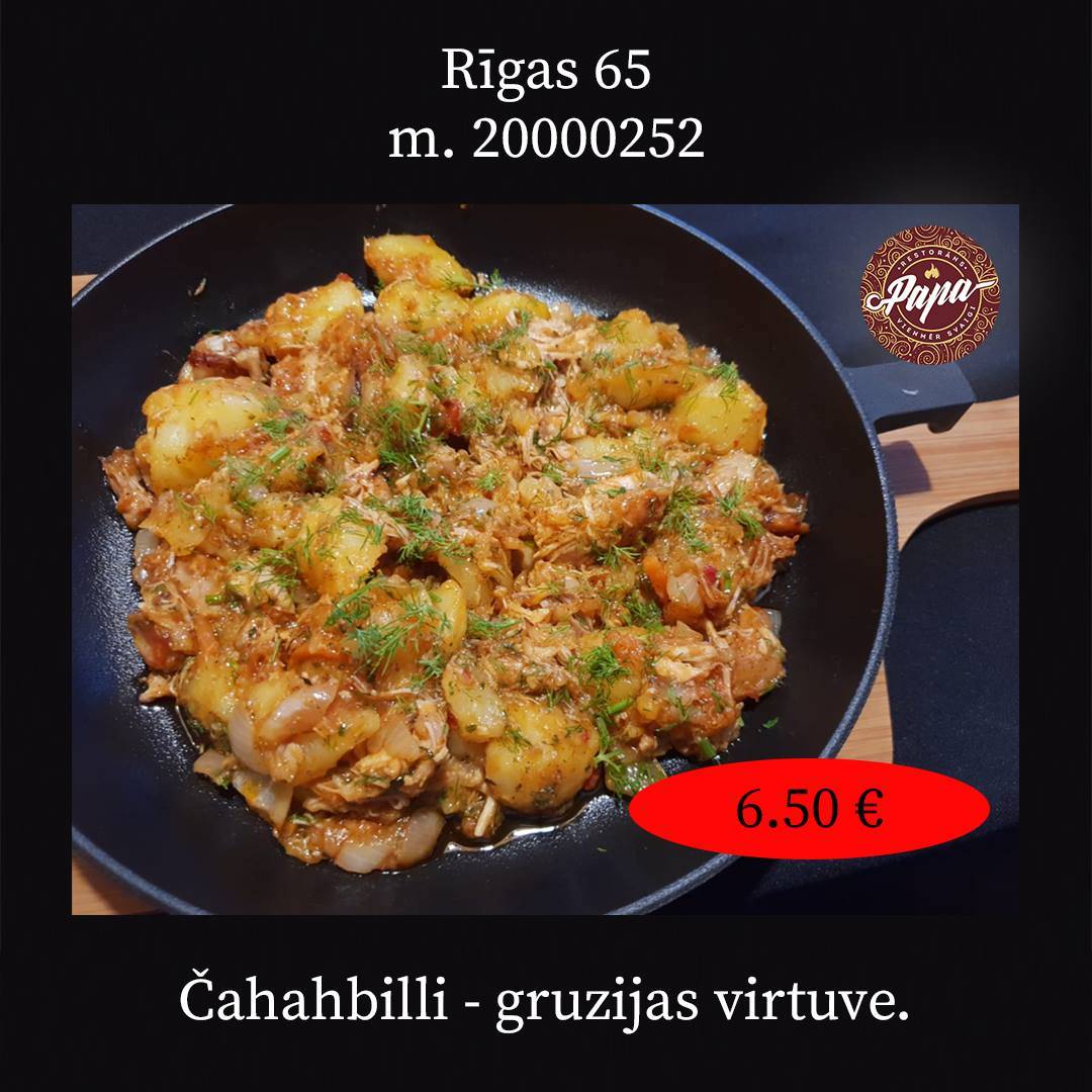 PAPA REST Daugavpils меню