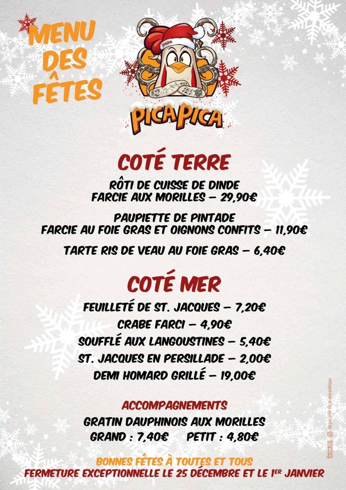 PICA PICA TAPAS меню