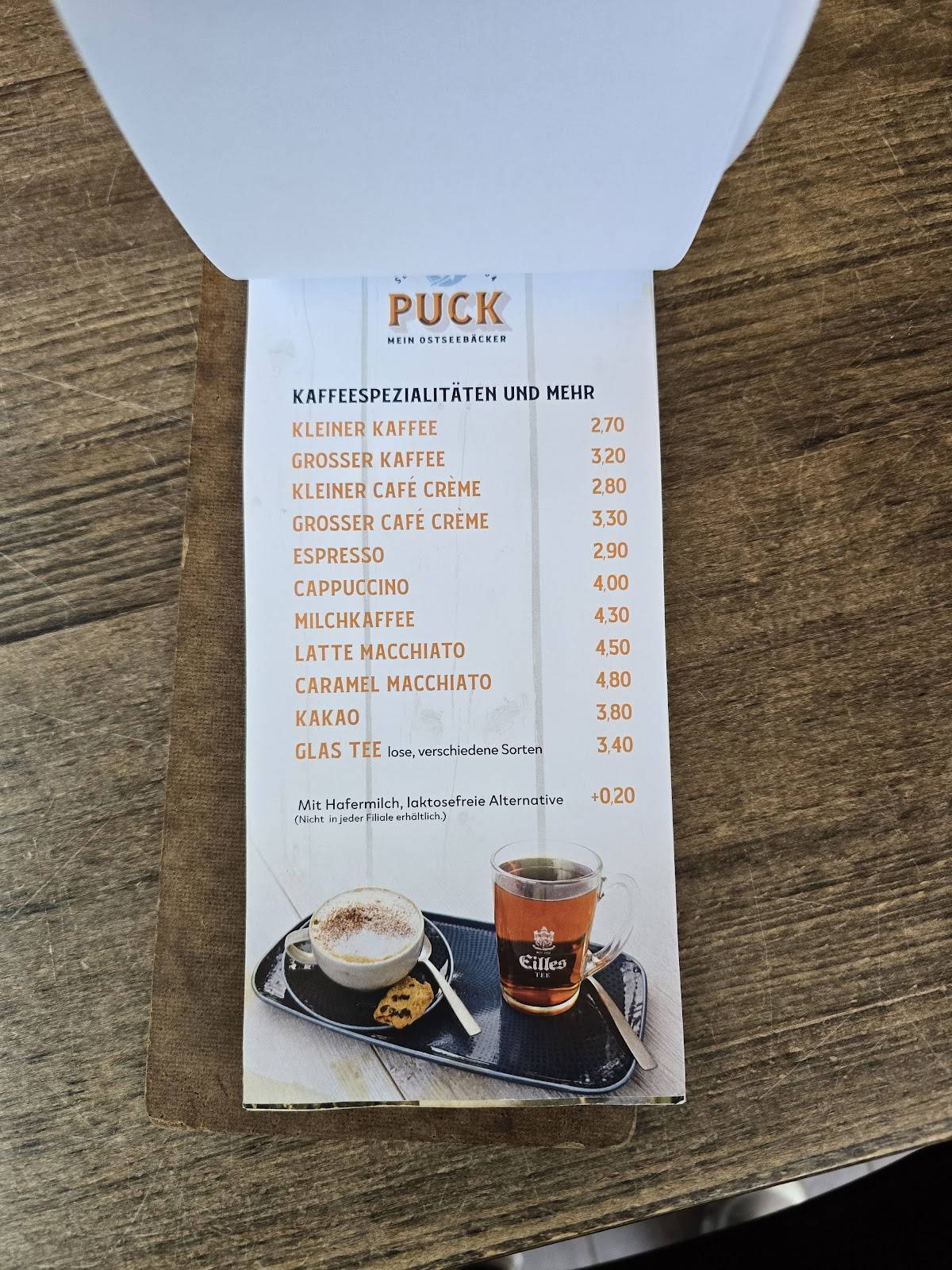PUCK Mein Ostseebäcker меню
