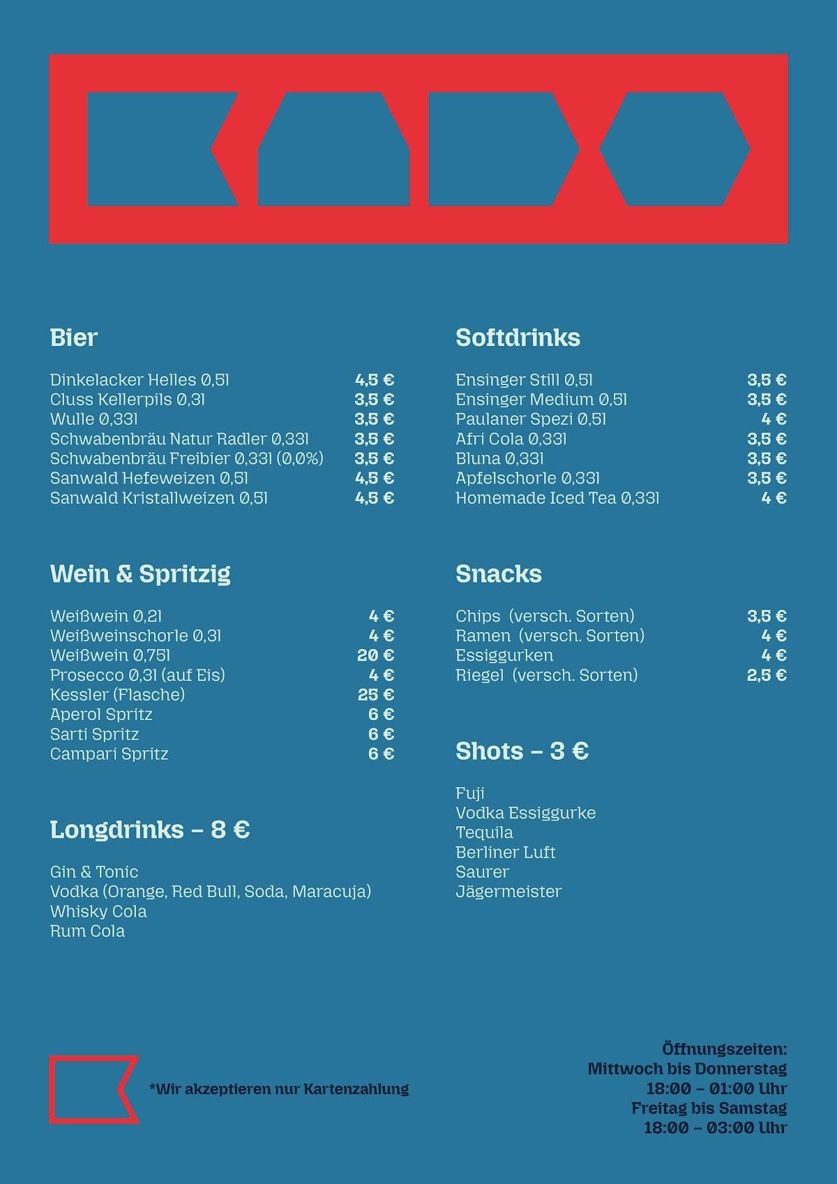 KADO Bar меню