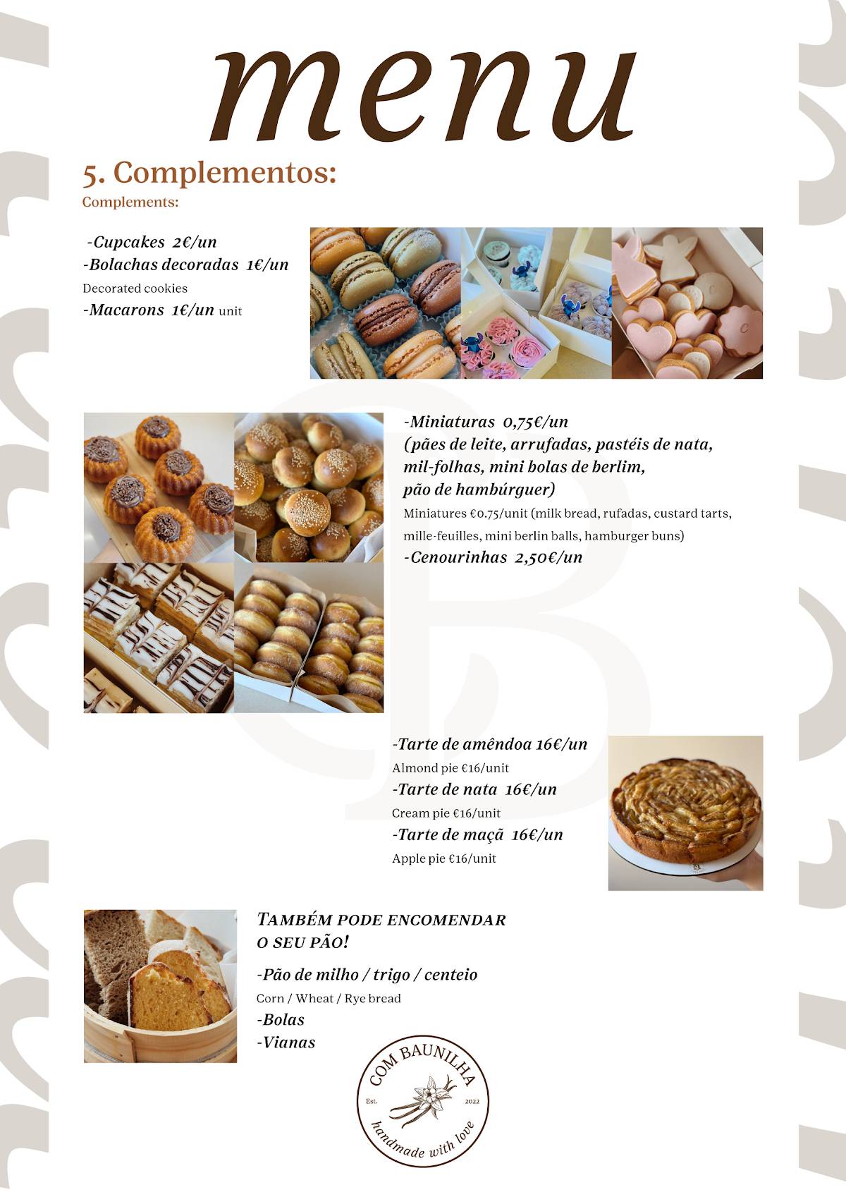 Padaria Central de Ribamar меню