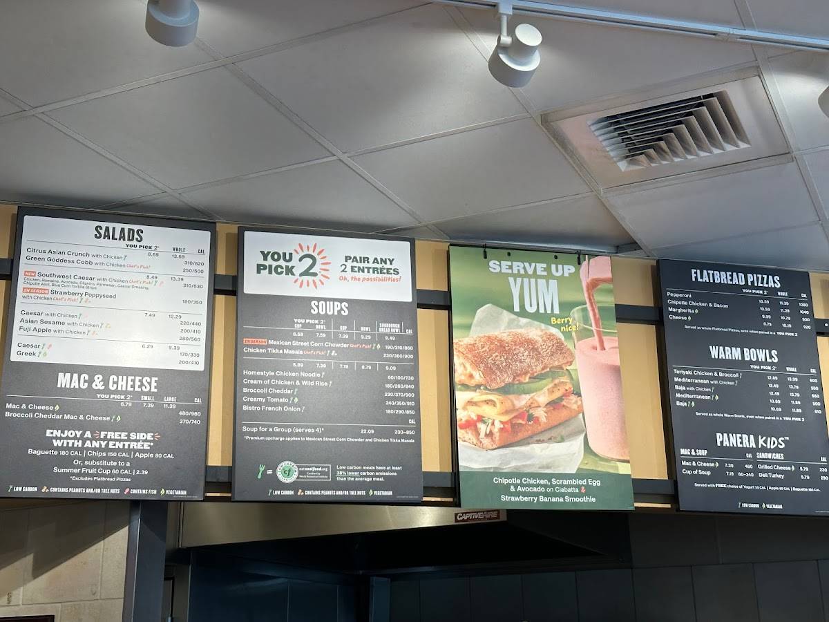 Panera Bread меню