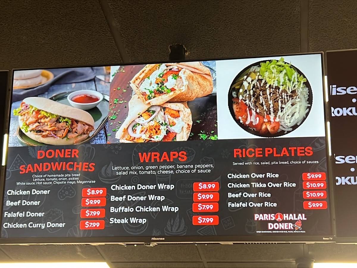 Paris Halal Doner меню