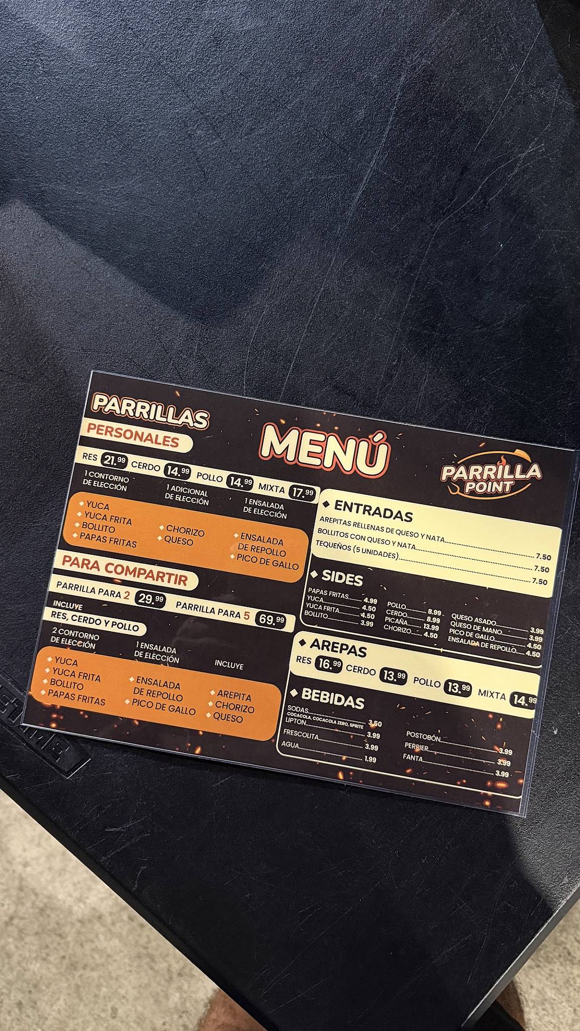 Parrilla Point меню