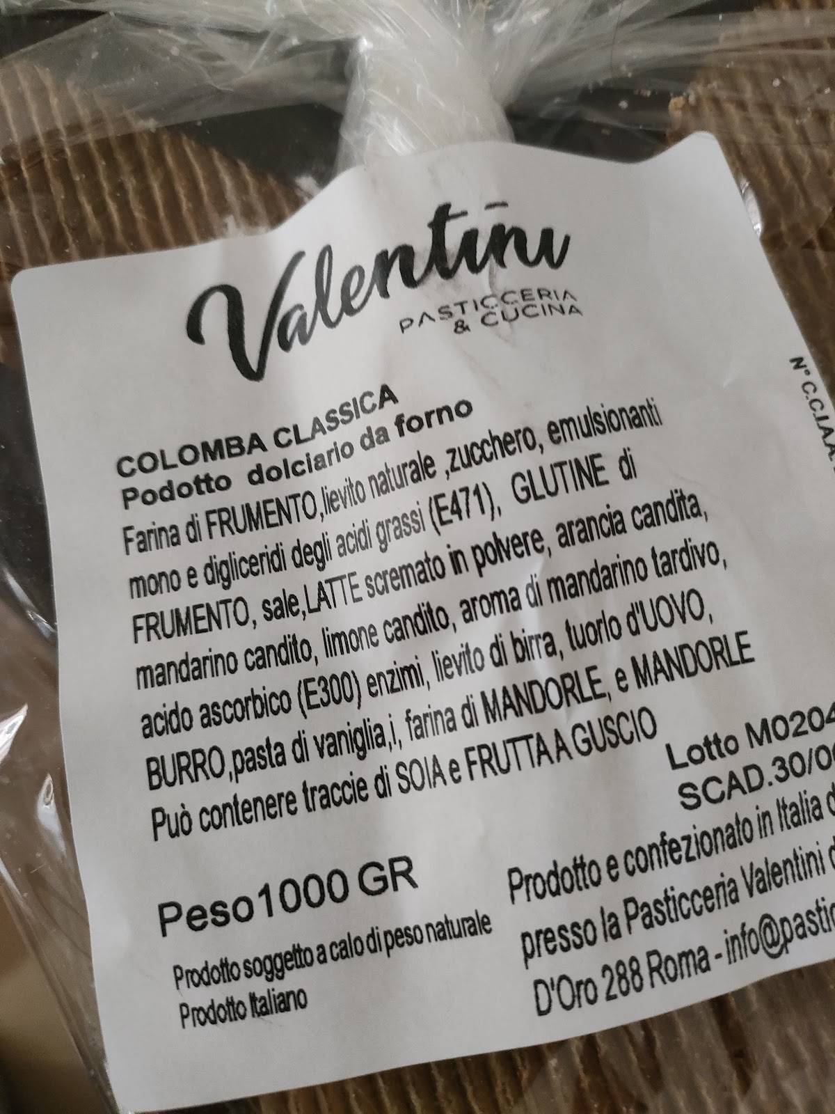 Pasticceria Valentini меню