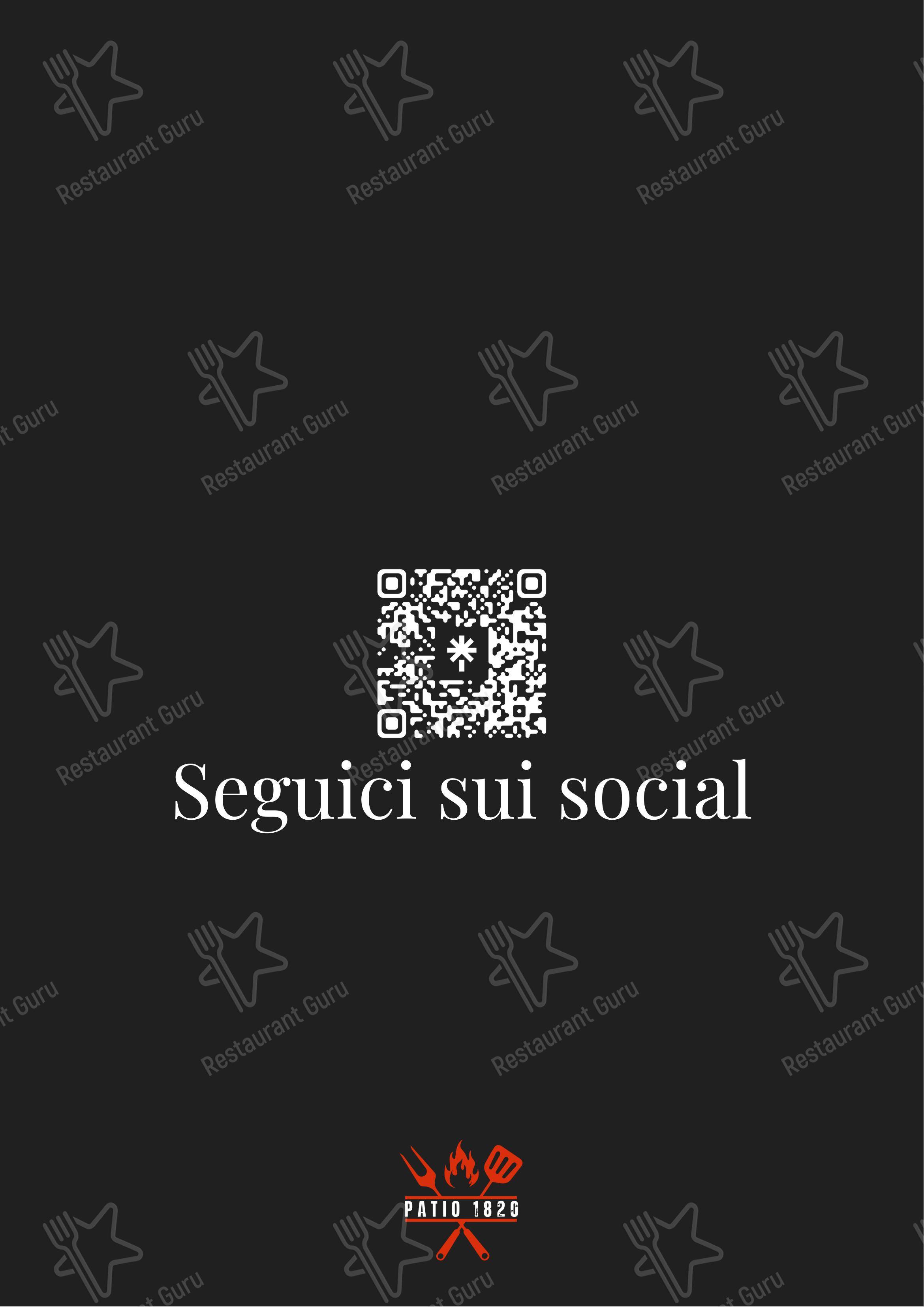 Меню напитков ресторана Patio Ristorante - Pizzeria - Carni selezionate в Монте-Мильоре-ла-Сельвотте