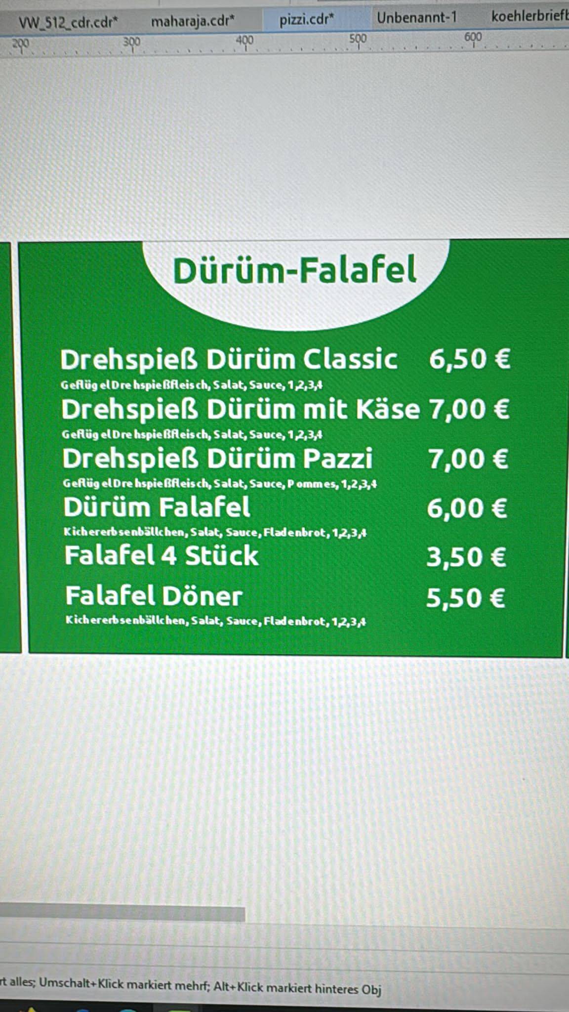 Pazzi Per Pizza,kebab меню