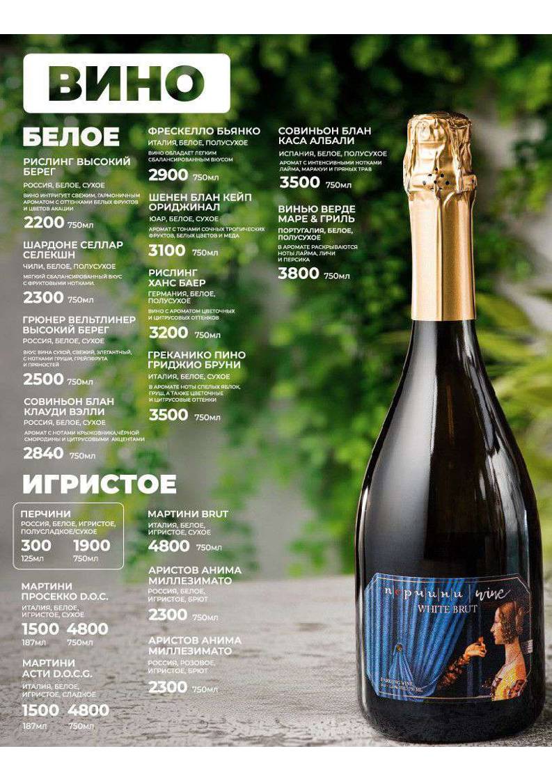 Перчини меню