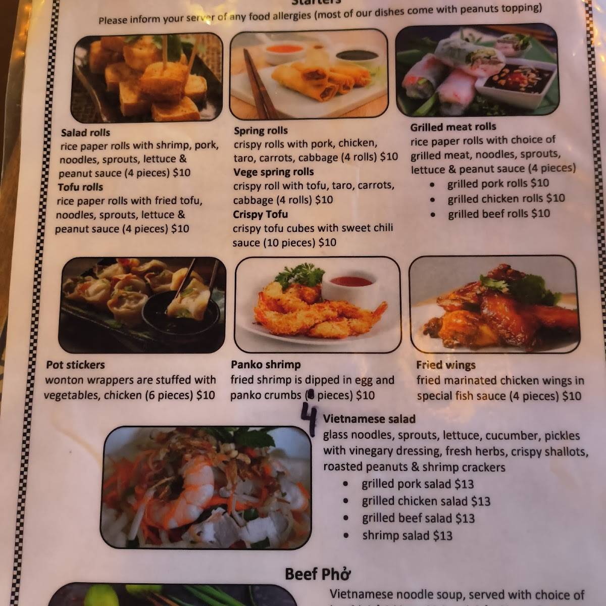 Pho.com Vietnamese Cuisine меню