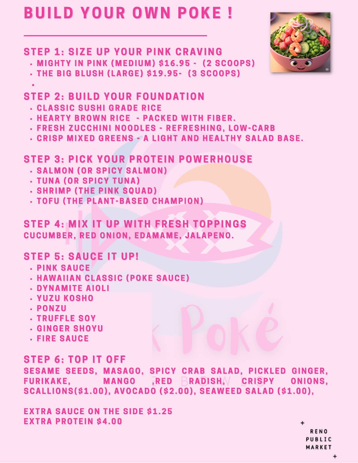 Pink Poke меню