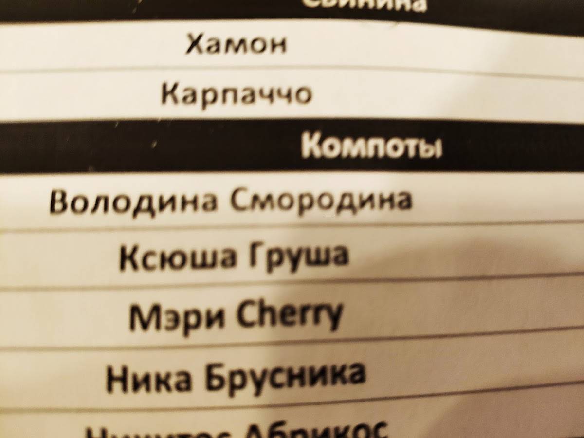 Пивотека 465 меню