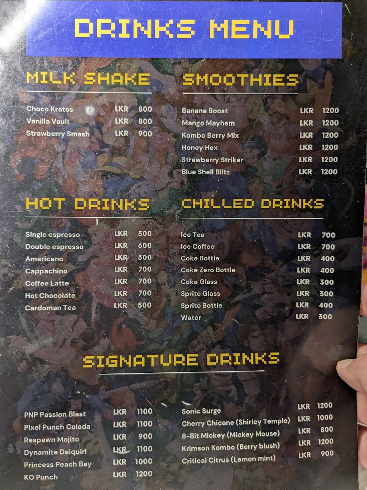 Pixels N Pints - Gaming & Sports Bar меню