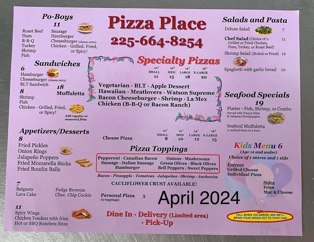 Pizza Place меню