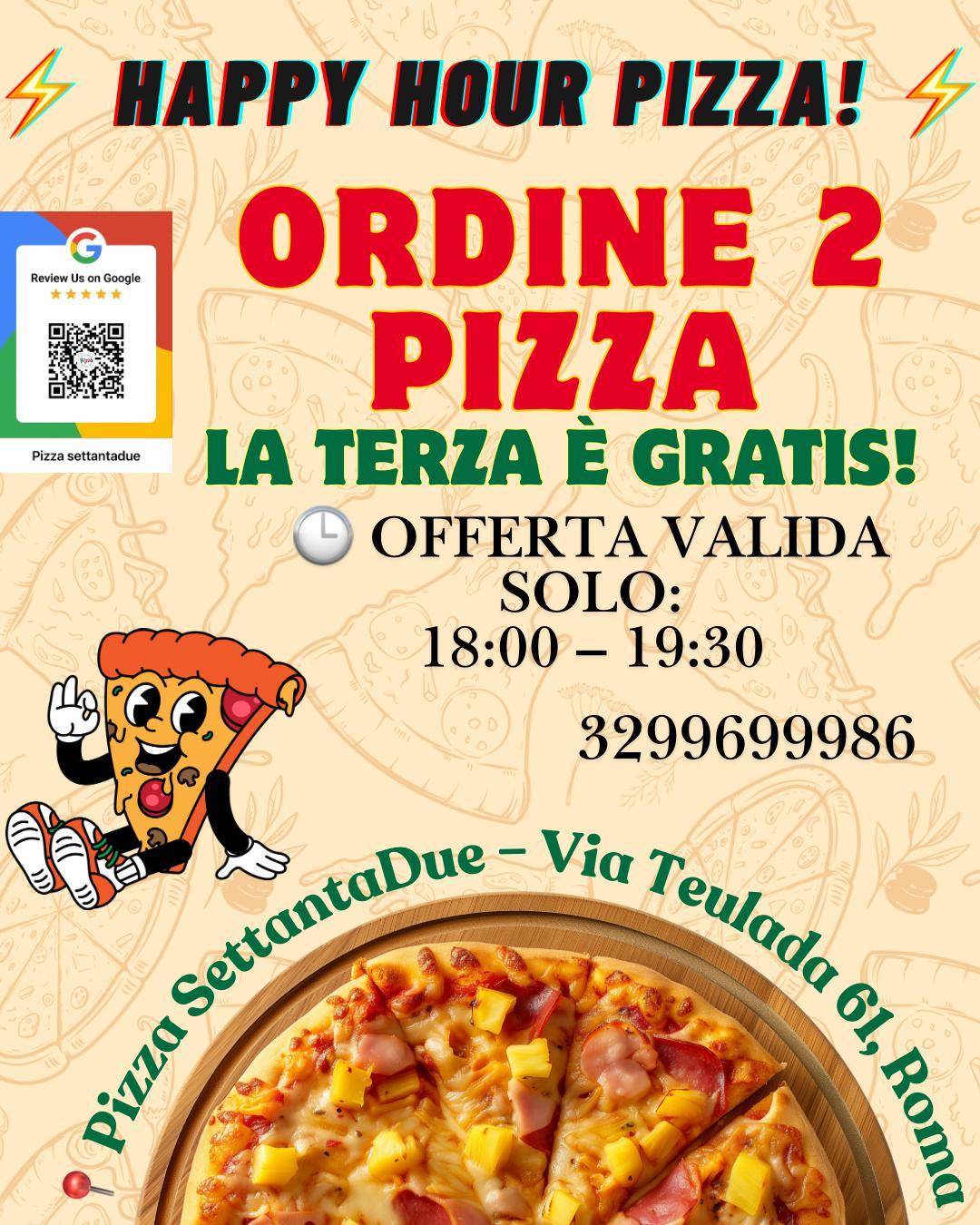Pizza Settantadue меню