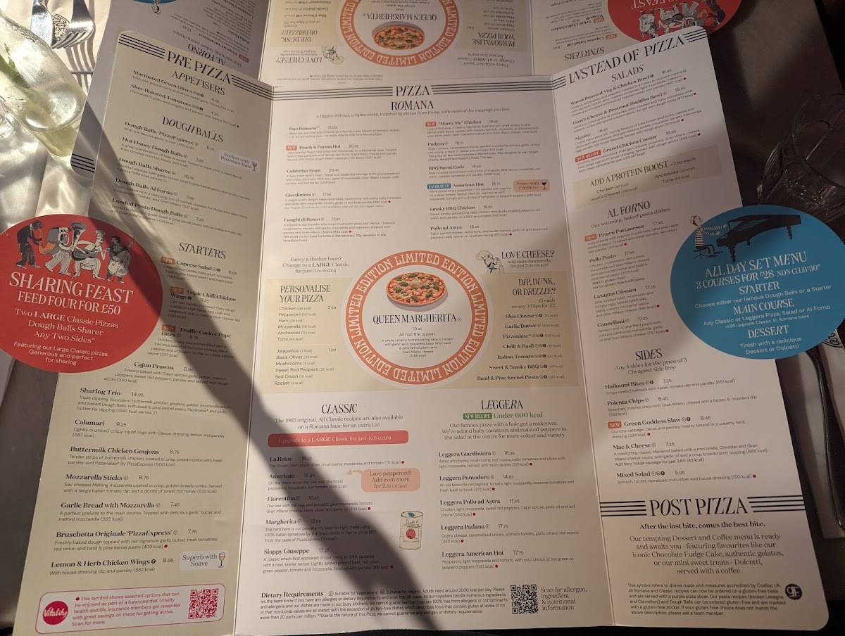 PizzaExpress меню