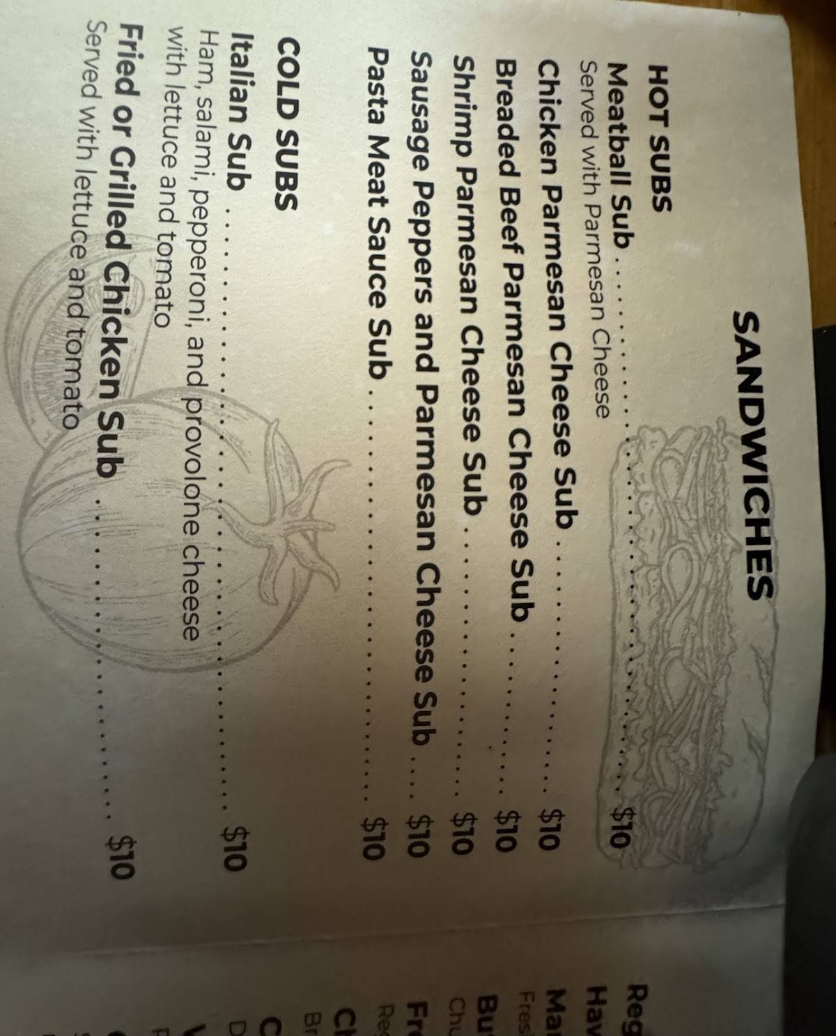 Angelo's Trattoria Pizzeria меню