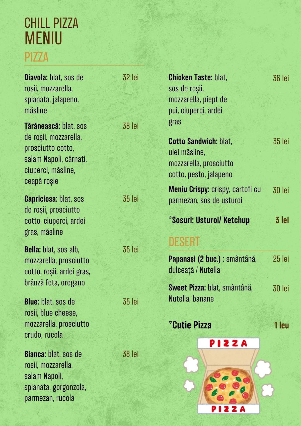 Pizzeria Chill меню