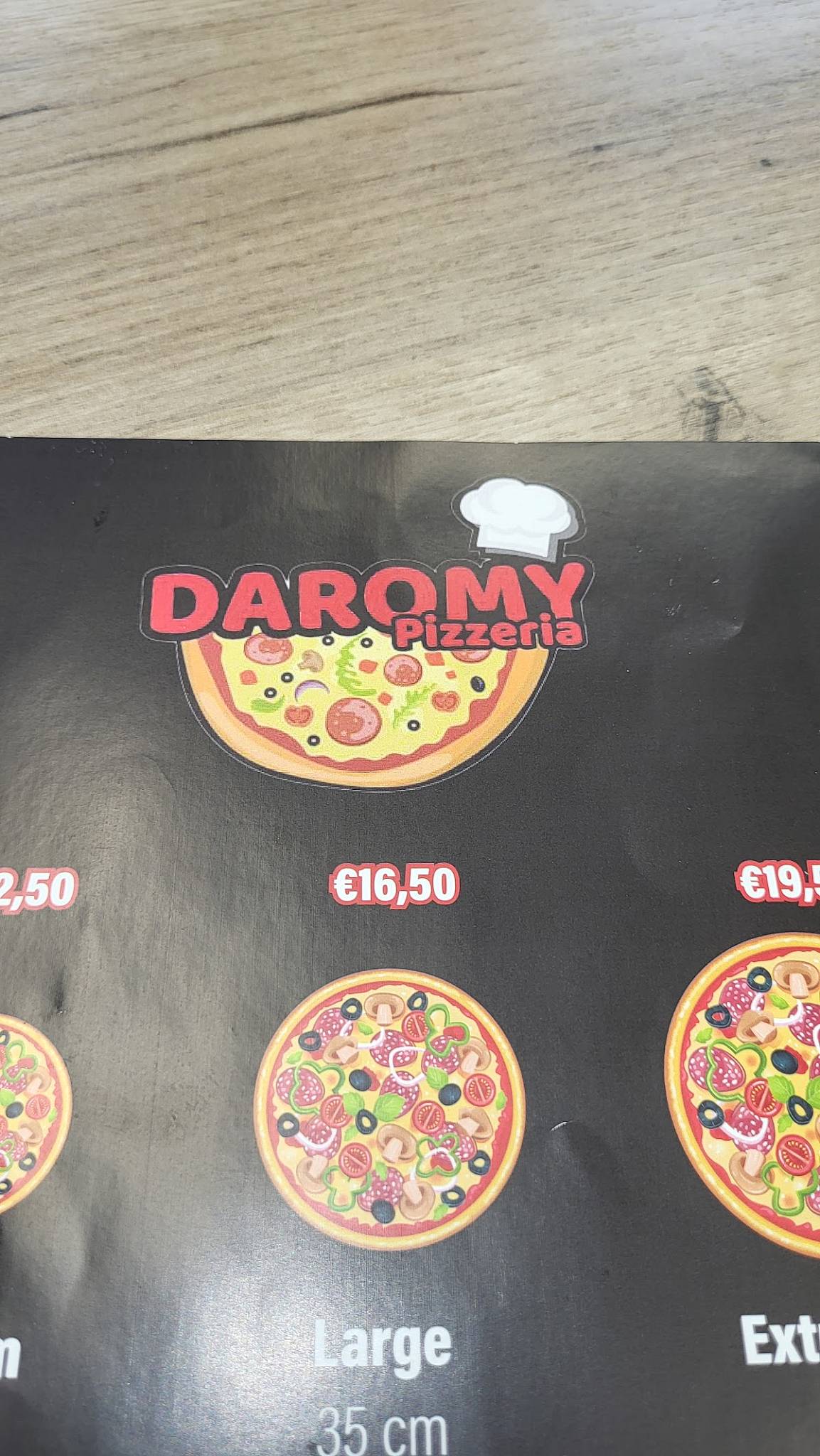 Pizzeria DA Romy меню