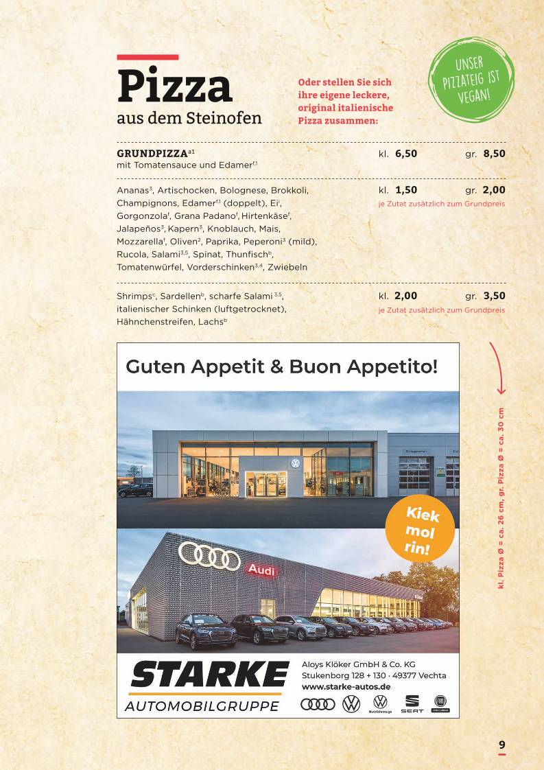 Pizzeria Spizzico меню