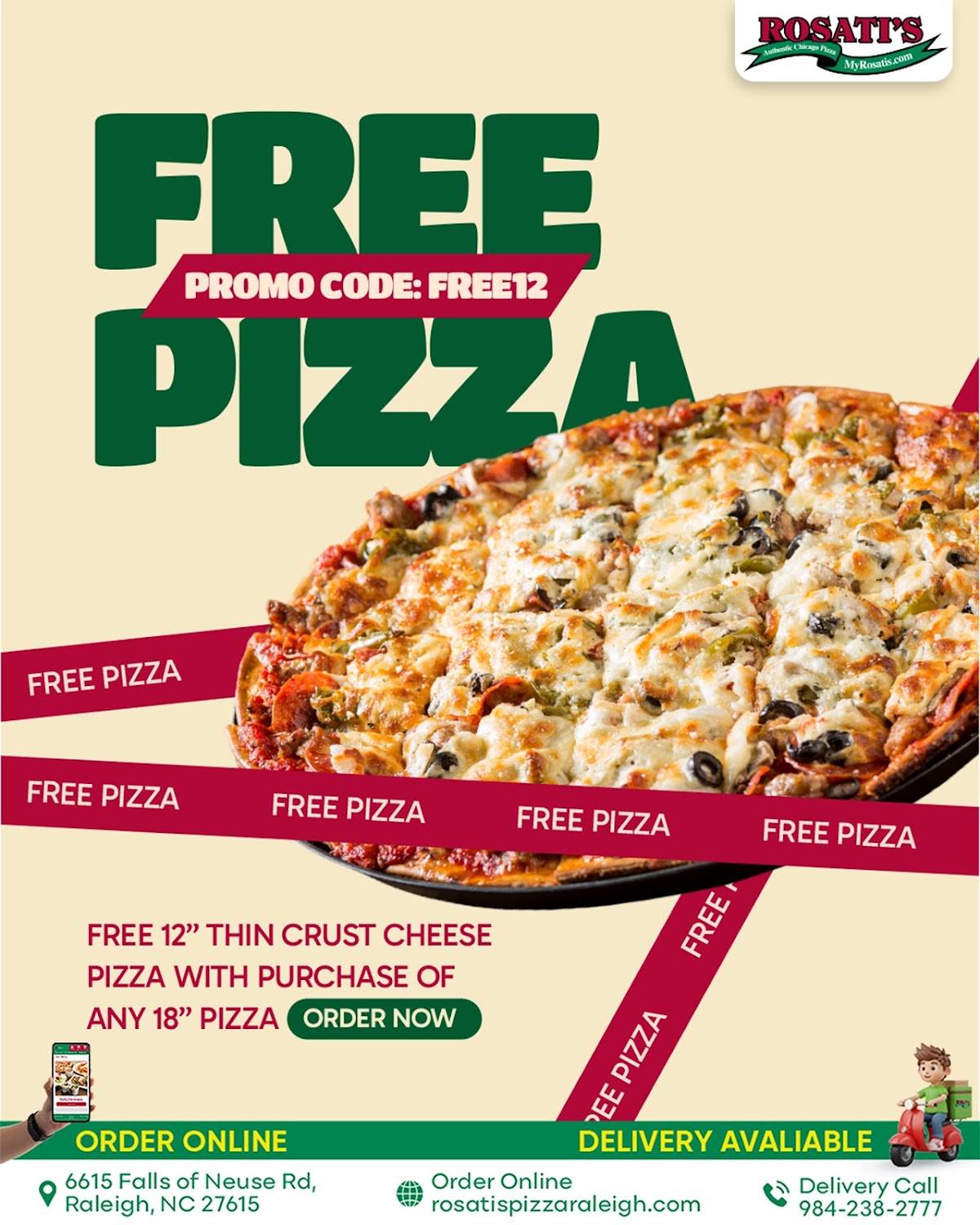 Rosati's Pizza Raleigh меню