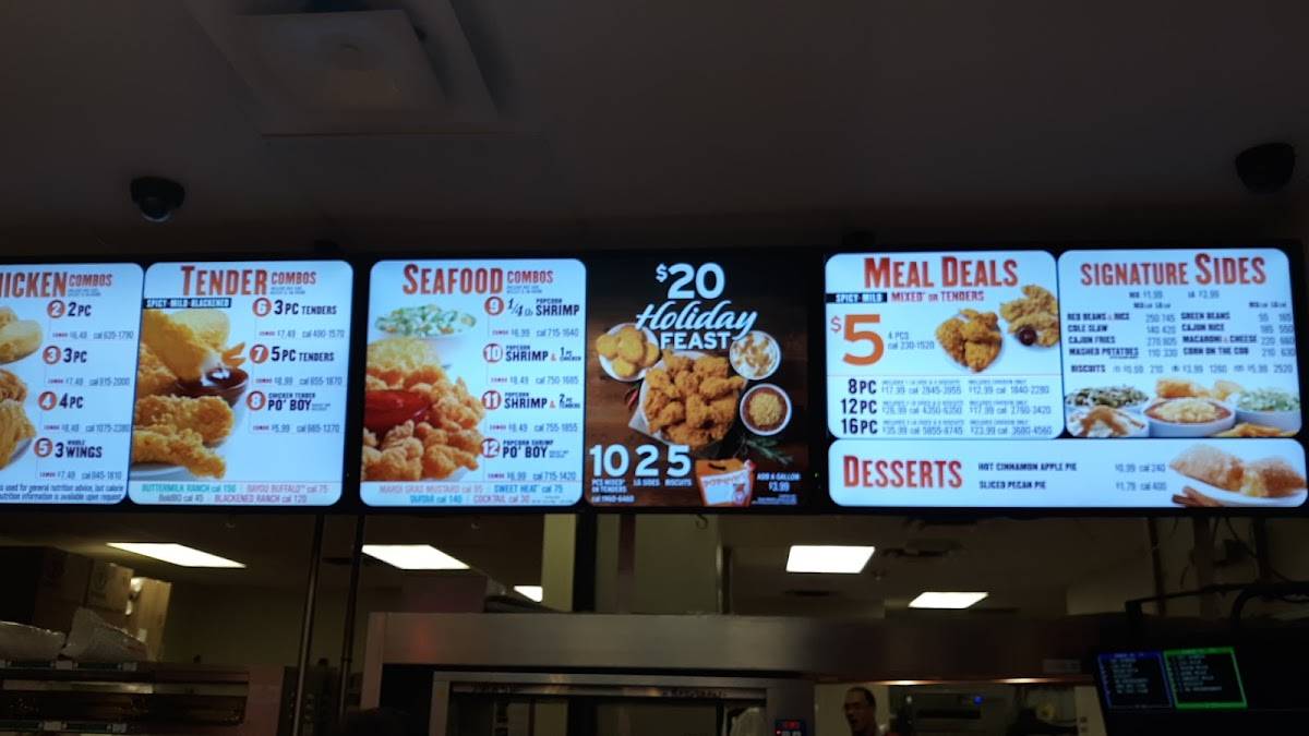 Popeyes меню