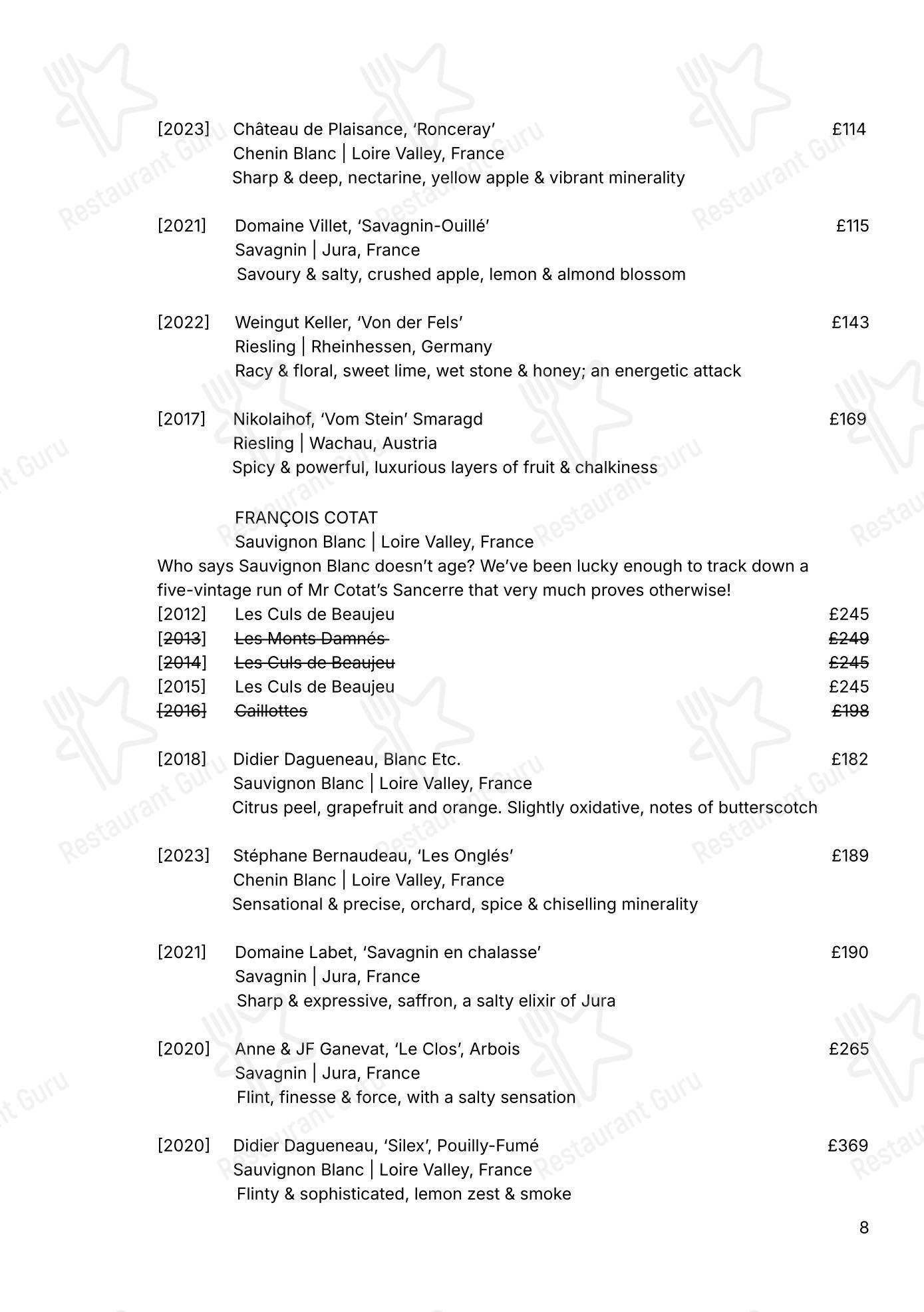 Portland в Лондоне - Takeaway Menu
