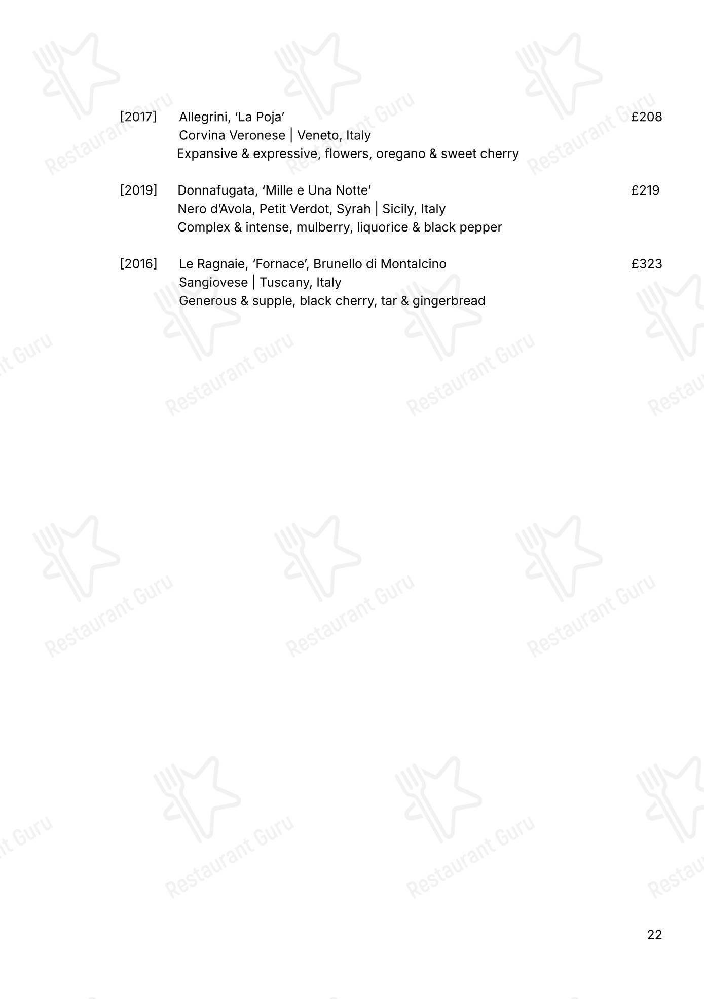 Меню ресторана Portland - At Home Catering Menu