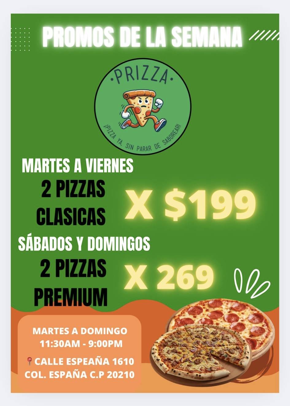 Prizza меню