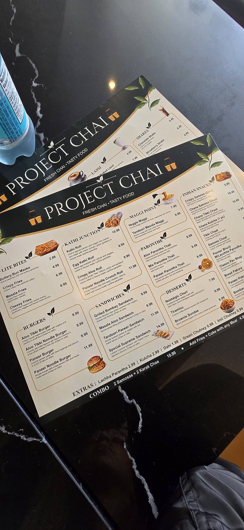 Project Chai меню
