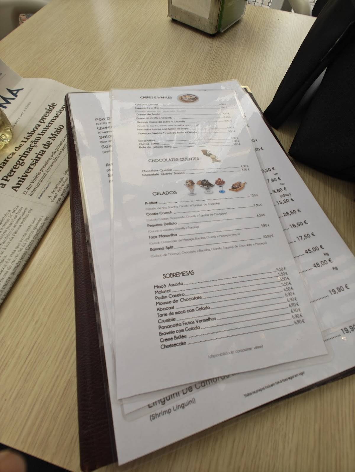 Apollo Caffé Restaurante меню