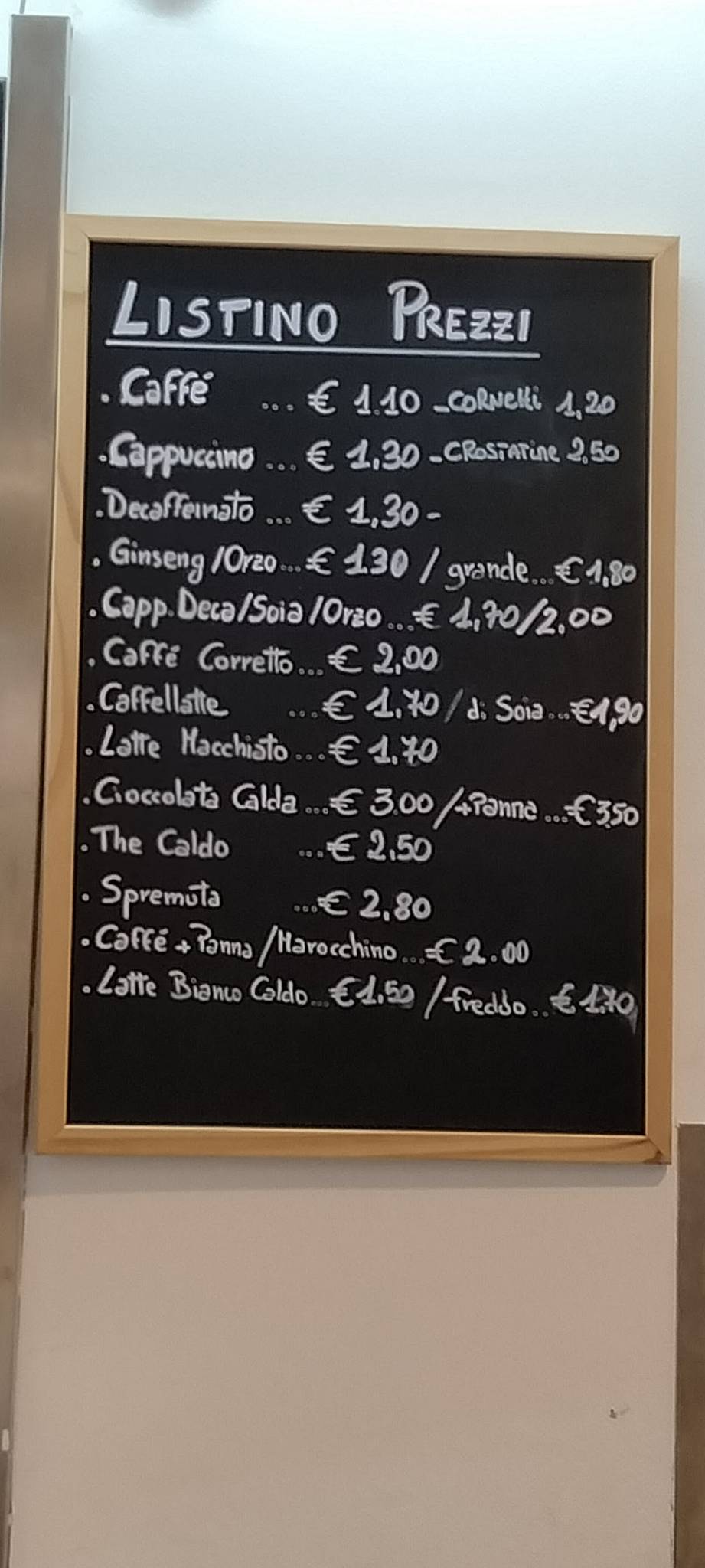 Bar Pasticceria Dolce Oasi меню