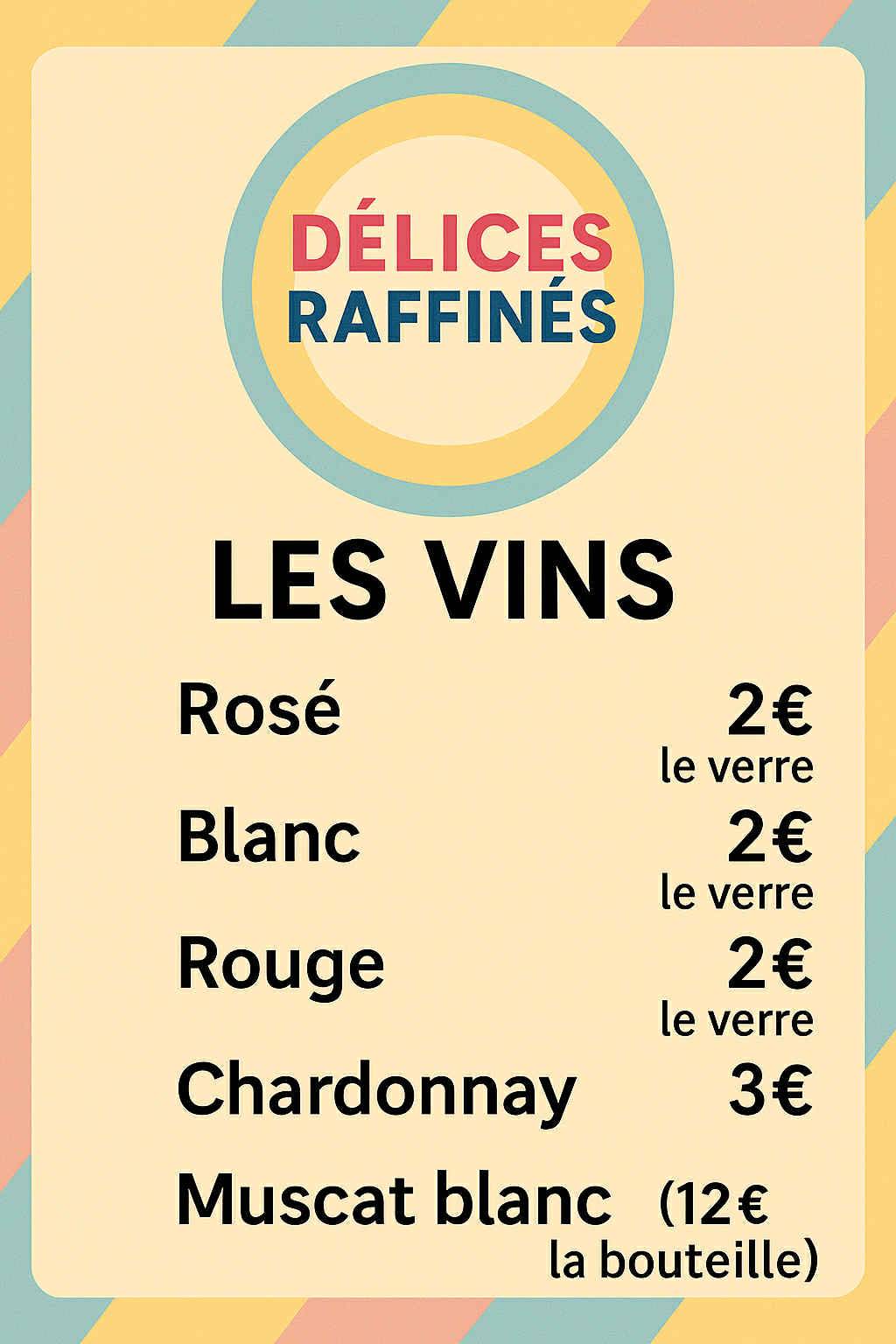 Délices Raffines меню