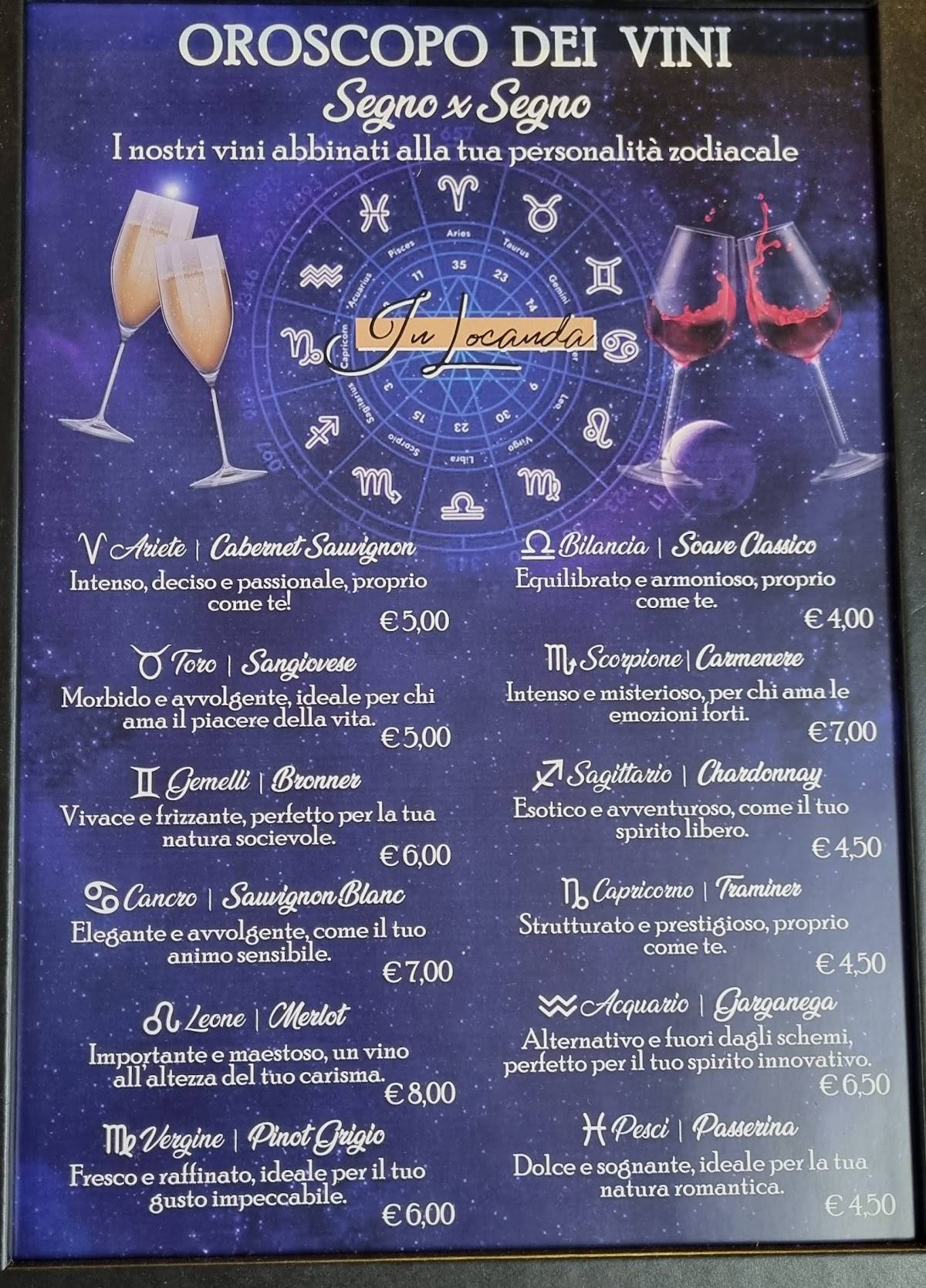 In Locanda меню