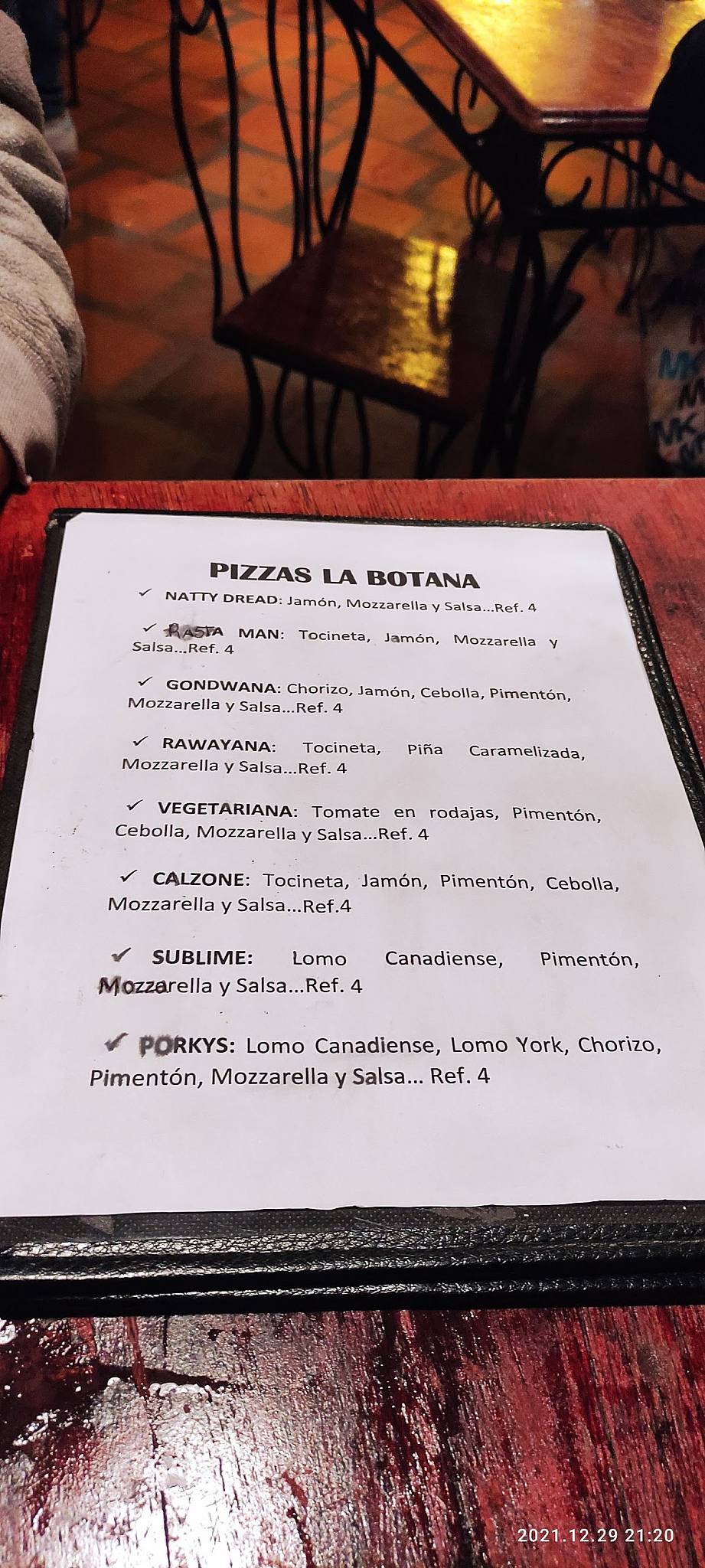 La Botana меню