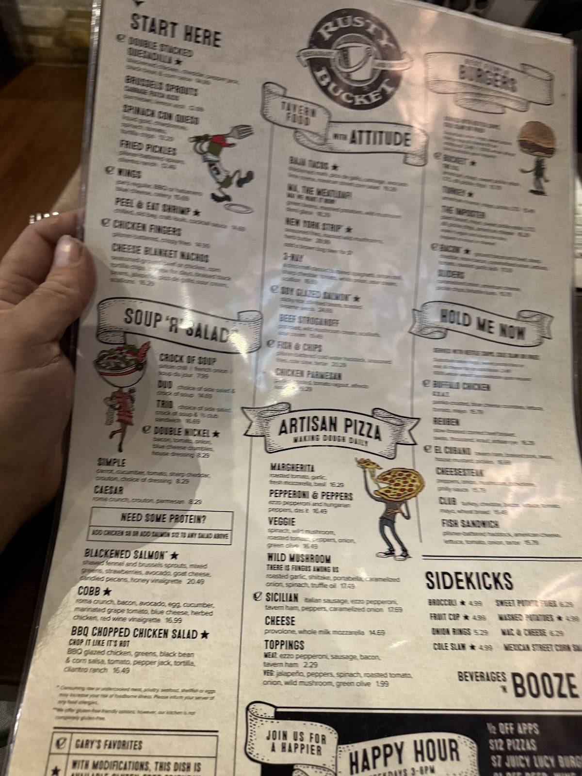 Rusty Bucket Restaurant and Tavern меню