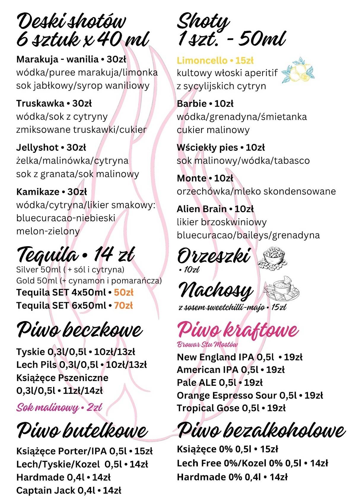 Pitaya RESTOBAR меню