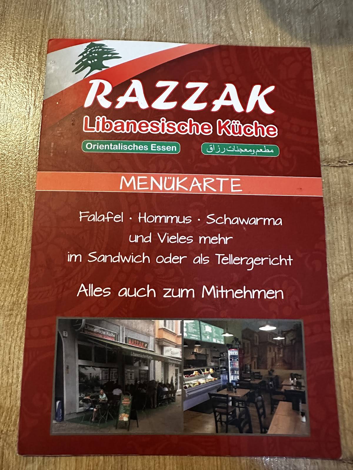 Razzak - Libanesische Küche меню