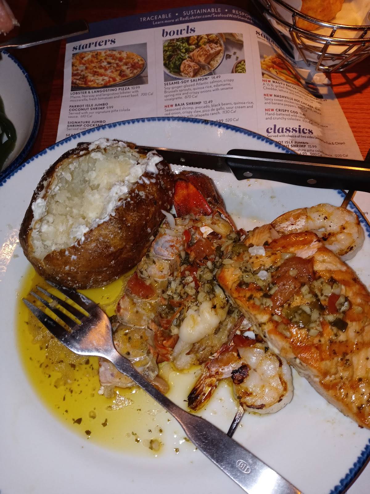 Red Lobster меню