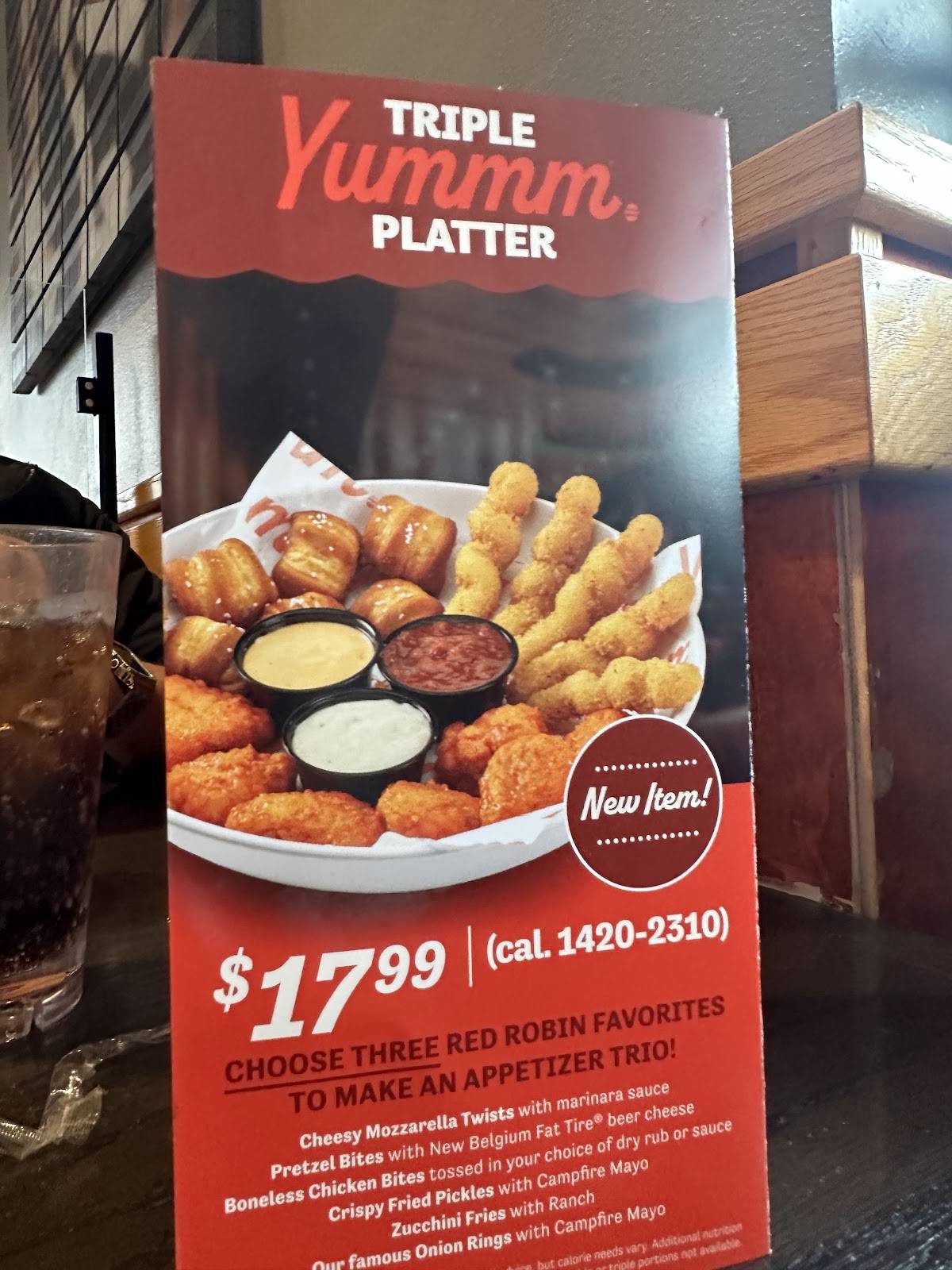 Red Robin Gourmet Burgers and Brews меню