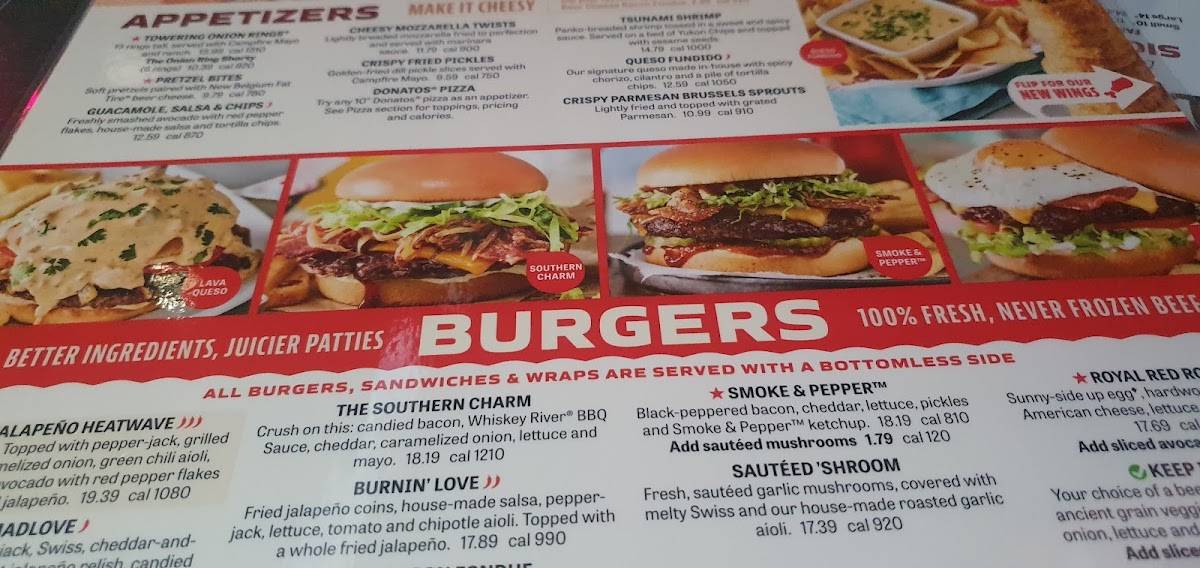 Red Robin Gourmet Burgers and Brews меню