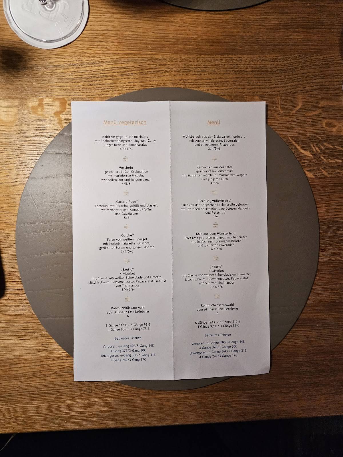 Redüttchen Weinbar & Restaurant меню