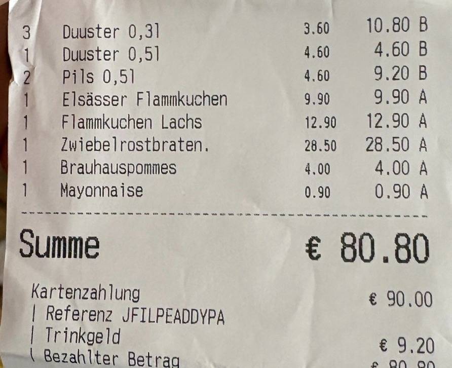 Remscheider Bräu меню