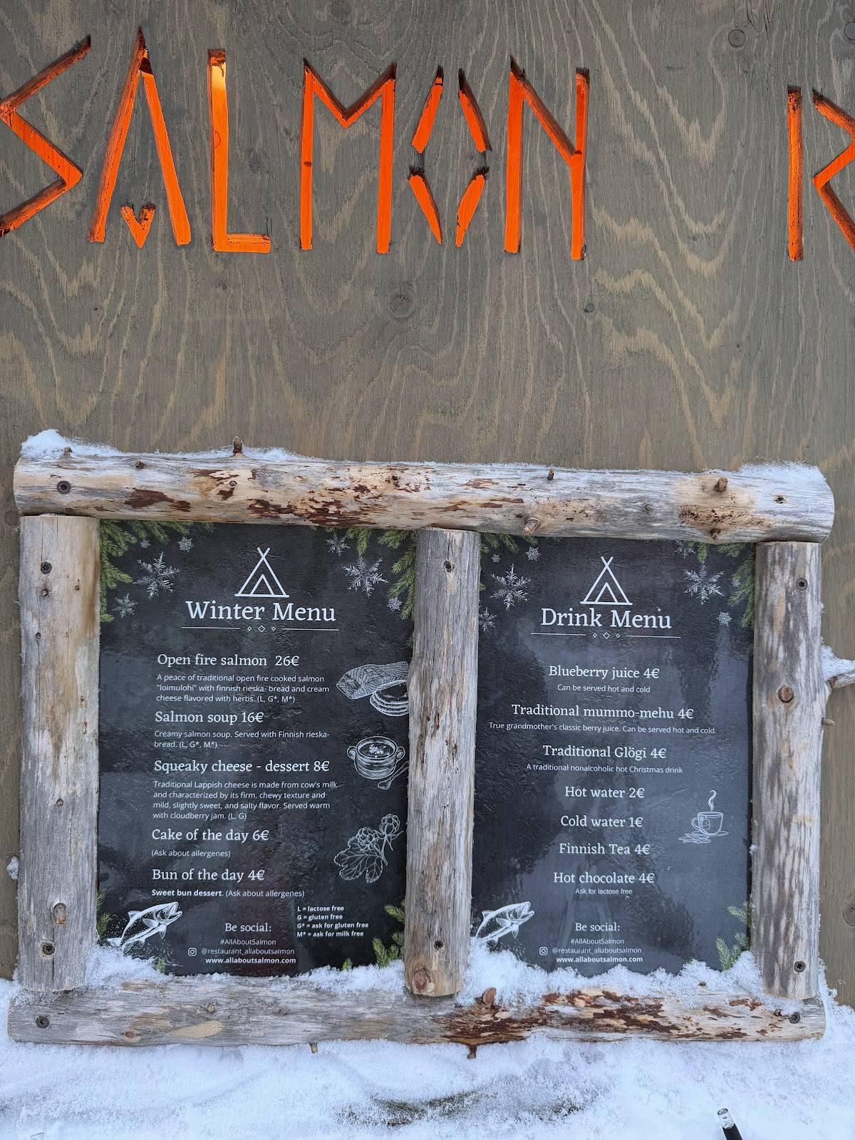 All About Salmon меню
