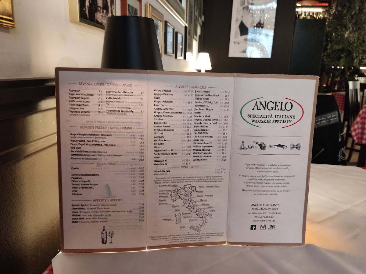 Angelo Ristorante меню