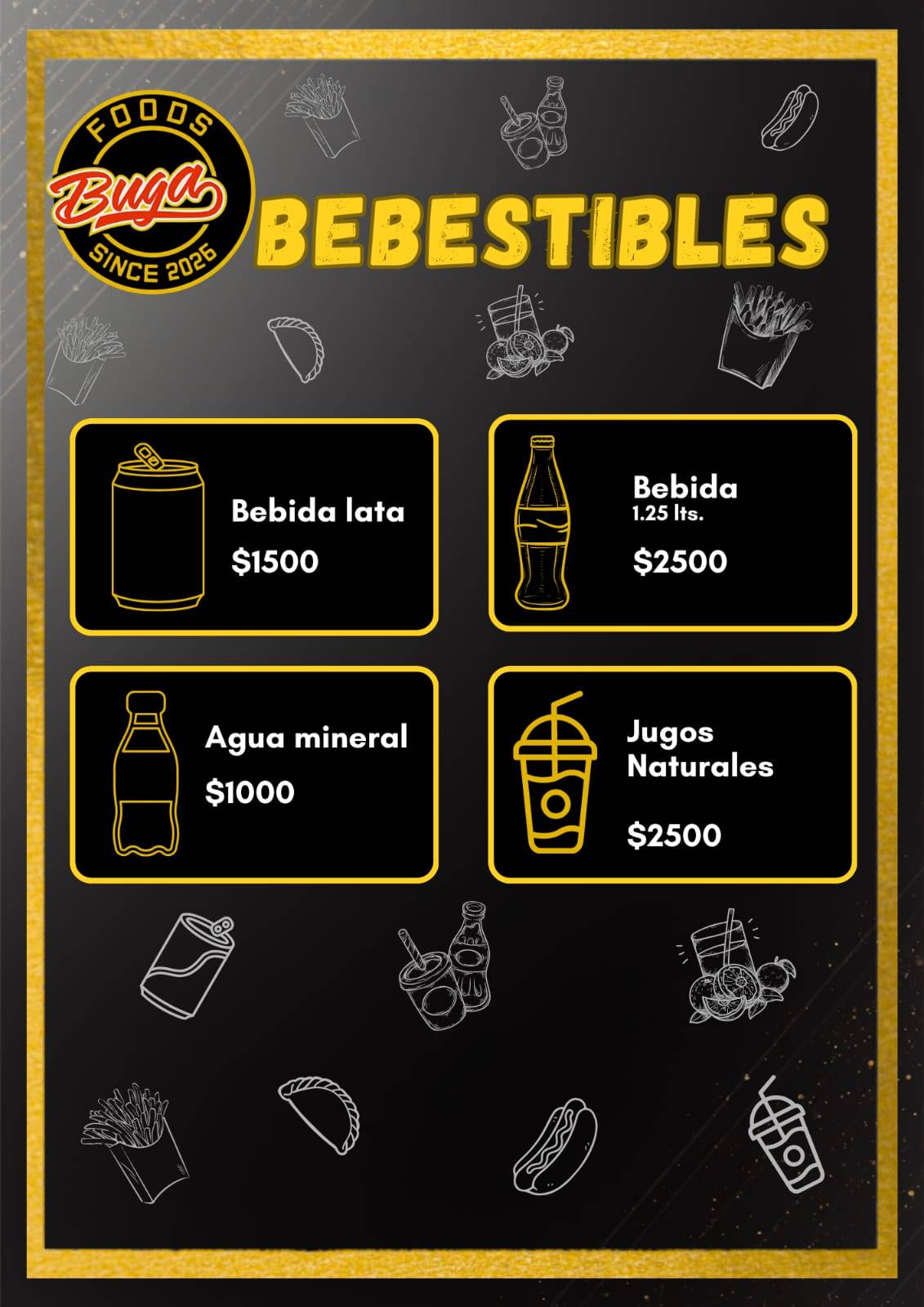 Buga Foods меню